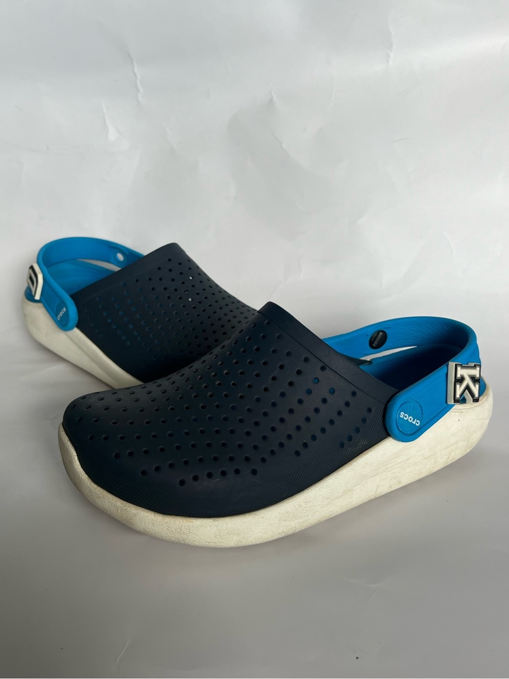 Crocs Kids' Lite Ride Blue Clogs in size J3